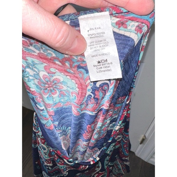 Boutique babydoll style tunic top with paisley print - Picture 4 of 4